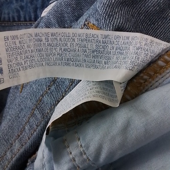 Forever 21 Color Block Mini Jean Skirt Size Large‎ in Light Wash Denim - Picture 13 of 13